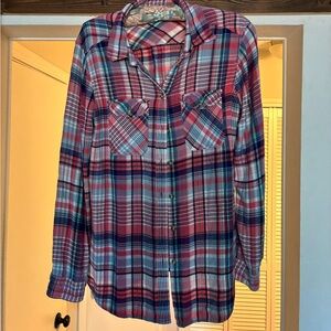 BDG plaid small long sleeve shirt